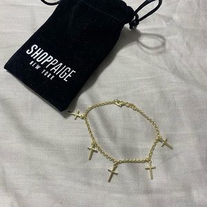 Dangle cross bracelet